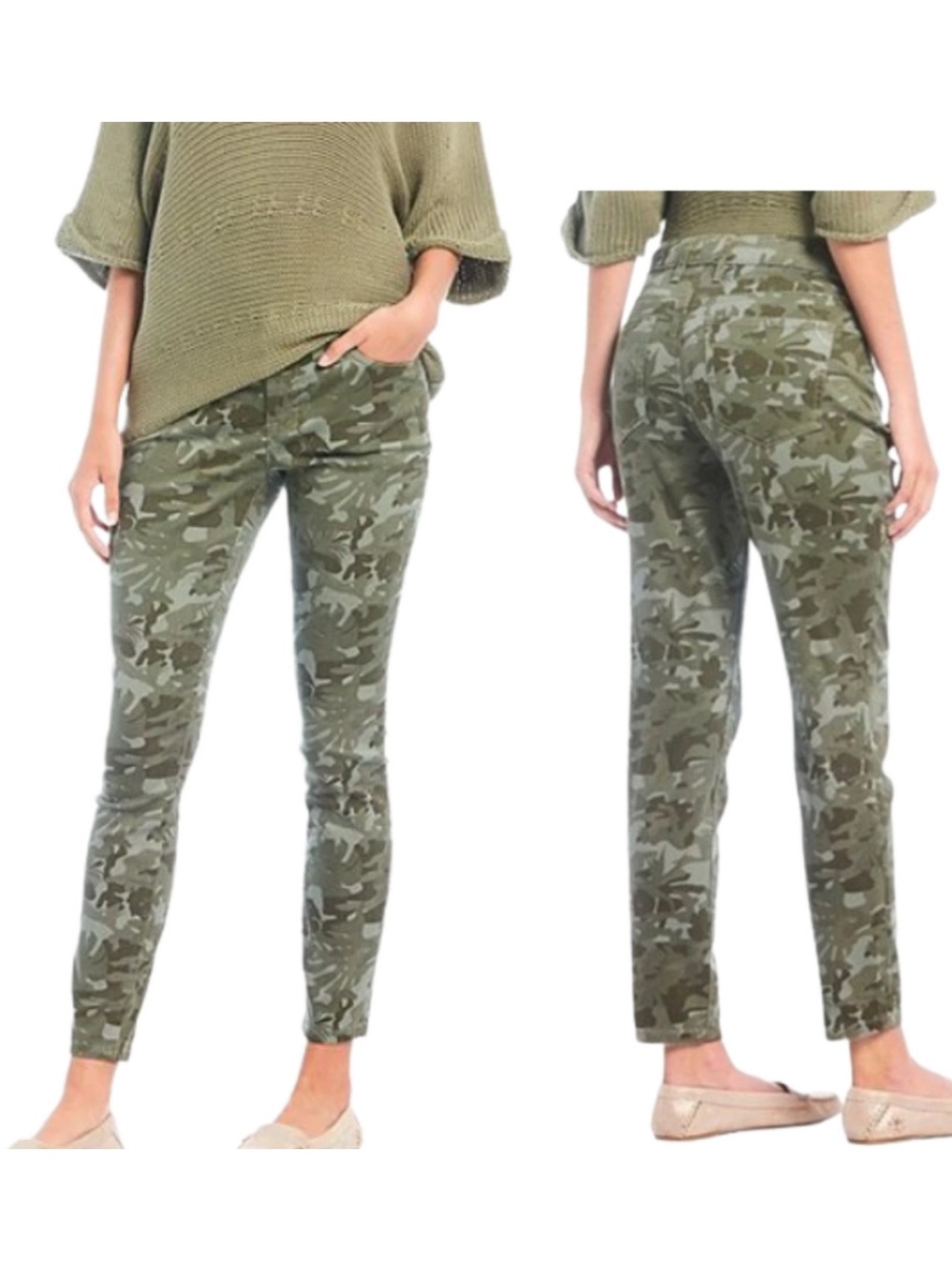 Tommy Bahama Skinny Ankle Jeans in Tea Leaf Camouflage Print SZ 2/28” EUC